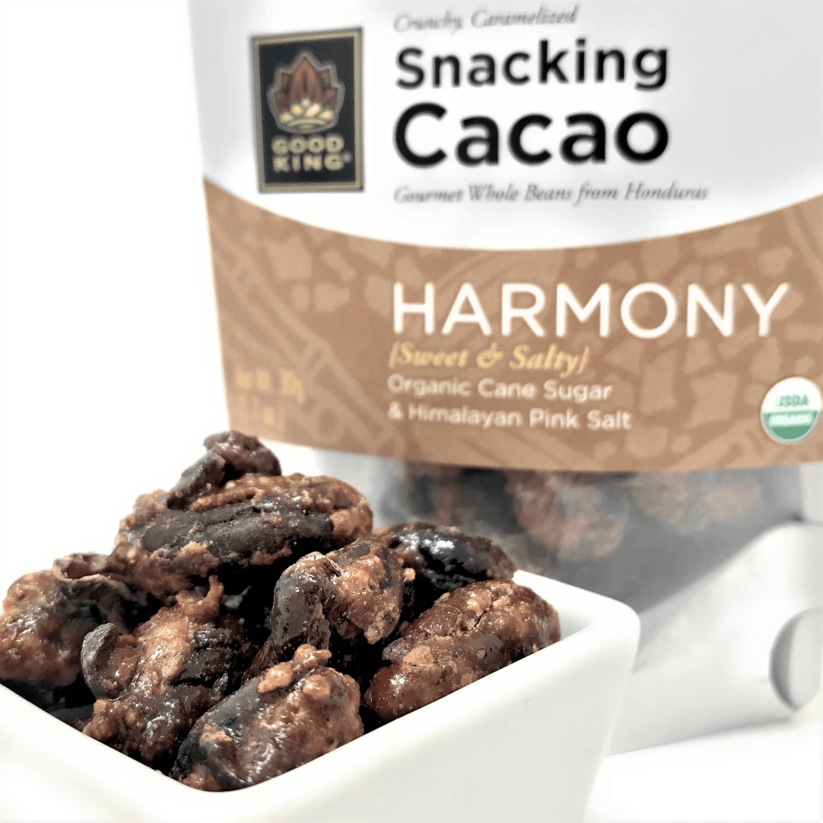Organic Cacao Bean Snacks - Caramelized, Sweet & Salty – Good King